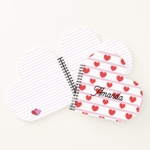 Valentine's Day Heart Spiral Notebook