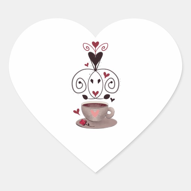 Valentine's Day Heart Sticker (Front)