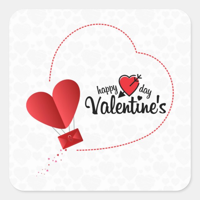 Valentines Day   Heart Sticker (Front)