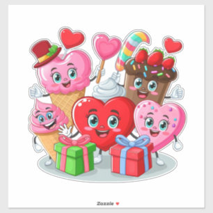 Valentine's Day heart & sweets friends