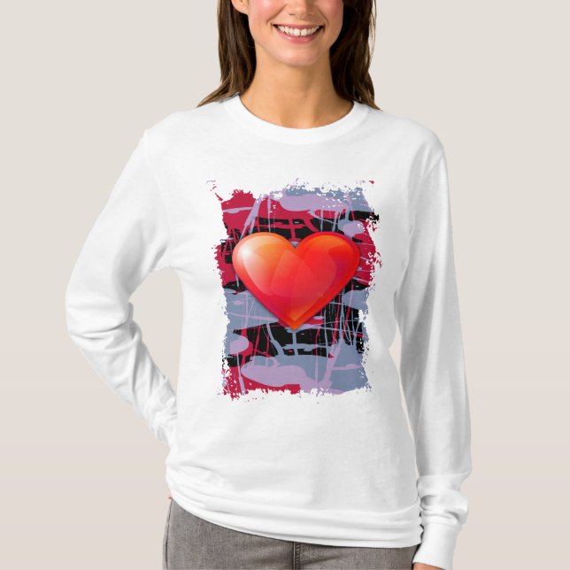 valentines day heart T-Shirt (Front)