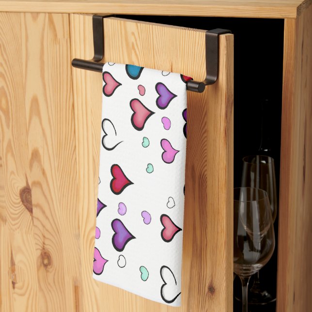 Valentine's Day heart  Tea Towel (Thirds Fold)