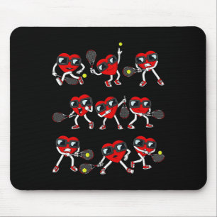 Valentines Day Heart Tennis Player Fun Boys Girls  Mouse Mat