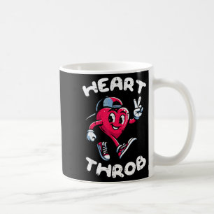 Valentines Day Heart Throb Peace Retro Groovy Boys Coffee Mug