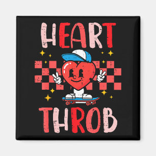 Valentines Day Heart Throb Skateboard Cute Toddler Magnet