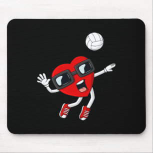 Valentines Day Heart Volleyball Fun Boys Girls Kid Mouse Mat