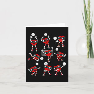 Valentines Day Heart Volleyball Player Fun Boys Gi Card