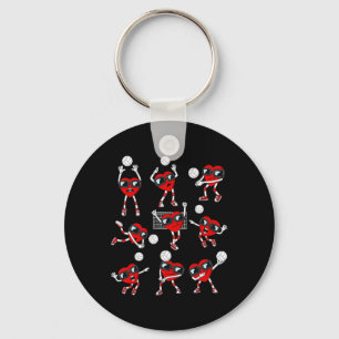 Valentines Day Heart Volleyball Player Fun Boys Gi Key Ring