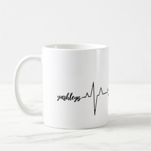 Valentine's Day Heartbeat Cute German Shepherd Coffee Mug