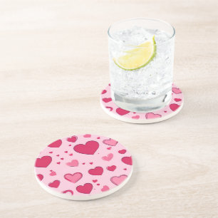 Valentines Day Hearts Coaster 01