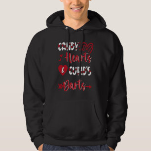 Valentine's Day Hearts Darts Cupid Candy Heart Hoodie
