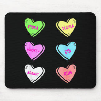 Valentines Day Hearts Drinking Liquor Lovers Anti  Mouse Mat