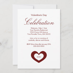Valentine's Day Hearts Invitation