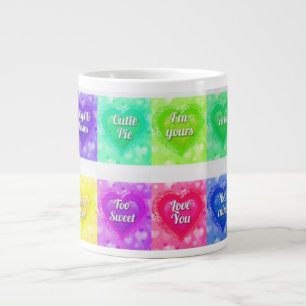 Valentine's Day hearts Large Coffee Mug