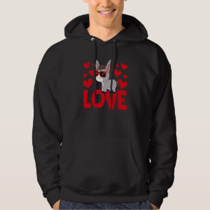 Valentine's Day Hearts Love Donkey Animal Women 1 Hoodie