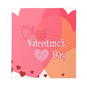 Valentines Day Hearts Notepad