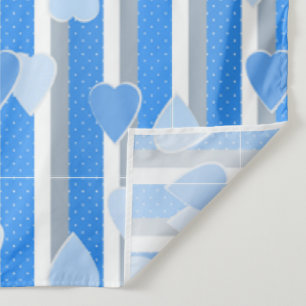 Valentine's Day hearts on striped background Tapestry