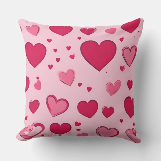 Valentines Day Hearts Pillow 01 (Front)