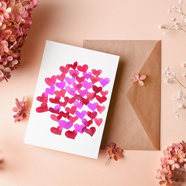 Valentine's day hearts - pink and magenta card (Creator Uploaded)