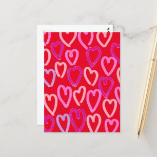 Valentines Day Hearts Postcard