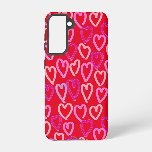Valentines Day Hearts  Samsung Galaxy S21 Case (Back)