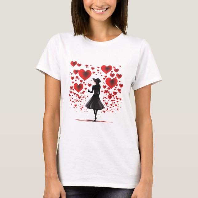 Valentines Day Hearts T-Shirt (Front)