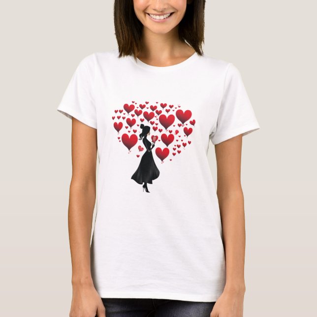 Valentines Day Hearts T-Shirt (Front)