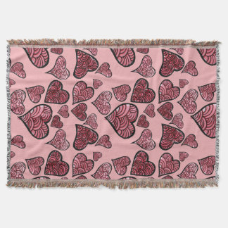 Valentine's Day Hearts Throw Blanket