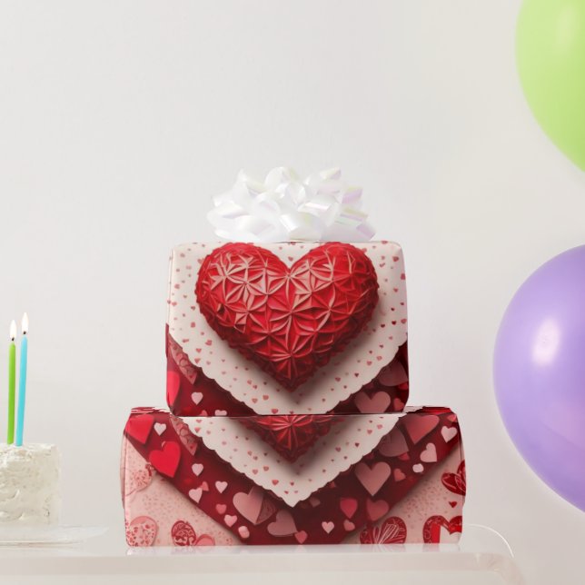 Valentine's day hearts  Wrapping Paper (Party Gifts)