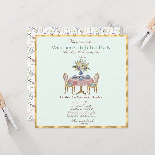 Valentine's Day High Tea Party (Front/Back In Situ)