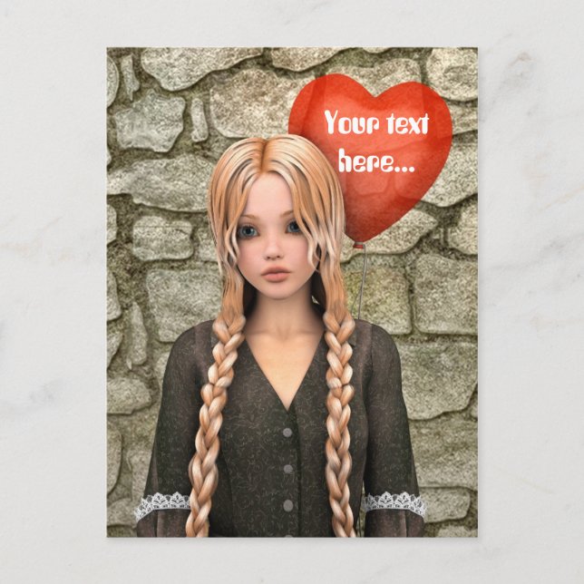 Valentines Day Holiday Postcard (Front)
