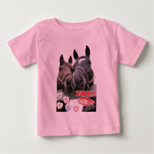 Valentine's Day Horses Baby T-Shirt