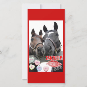 Valentine's Day Horses Holiday Card
