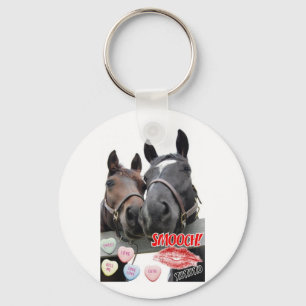 Valentine's Day Horses Key Ring
