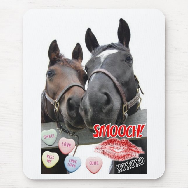 Valentine's Day Horses Mouse Mat (Front)