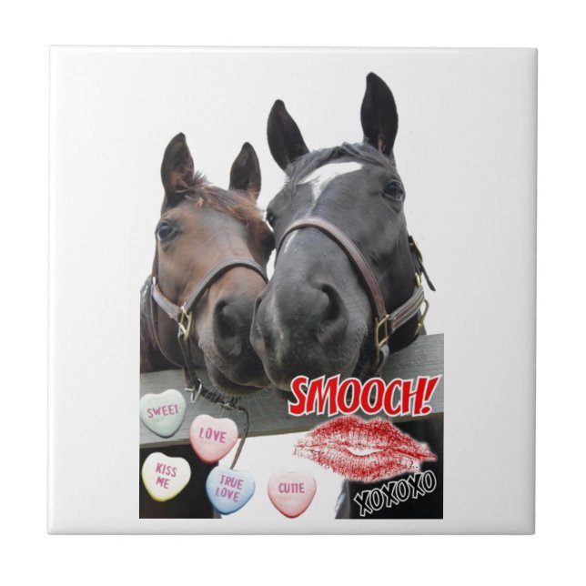 Valentine's Day Horses Tile (Front)