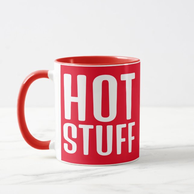 VALENTINE'S DAY HOT STUFF FUNNY COFFEE MUG (Left)