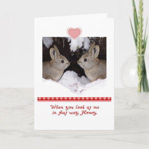 Valentine's Day, Humourous, Two Rabbits Holiday Card
