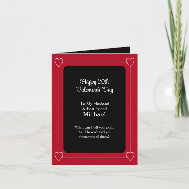 Valentine's Day Husband and Best Friend Add Year Card (Front)