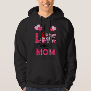 Valentines Day I Love Being A Mum Gnome Pink Buffa Hoodie