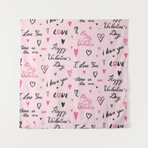 Valentine's Day: 'I Love You' Background. Tapestry