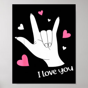 Valentines Day I Love You Hand Sign Language Asl H