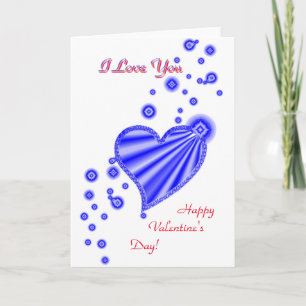 Valentine's Day , I Love You , Rainbow Heart Holiday Card