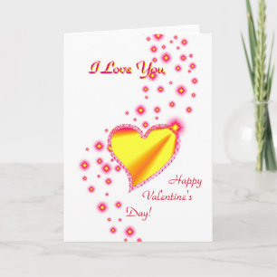 Valentine's Day , I Love You , Rainbow Heart Holiday Card