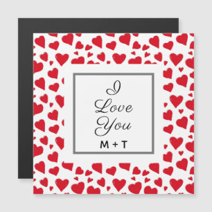 Valentines Day I Love You Red Hearts Personalised
