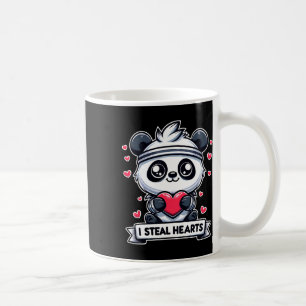 Valentine's Day I Steal Hearts Panda Bear Cute Fun Coffee Mug