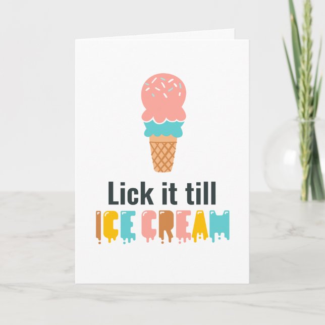 Valentine's Day Ice Cream Joke Funny Holiday Card (Front)
