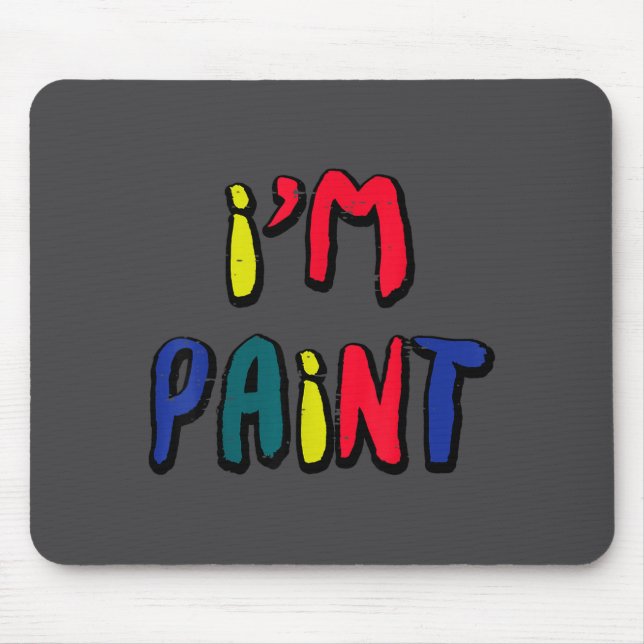 Valentines Day Im Paint Funny Matching Couples Wom Mouse Mat (Front)