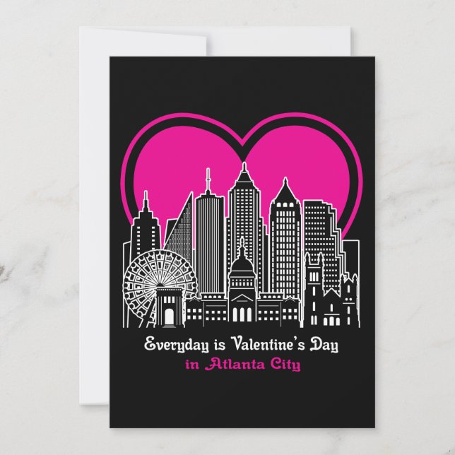 Valentine's Day in Atlanta City Invitation (Front)