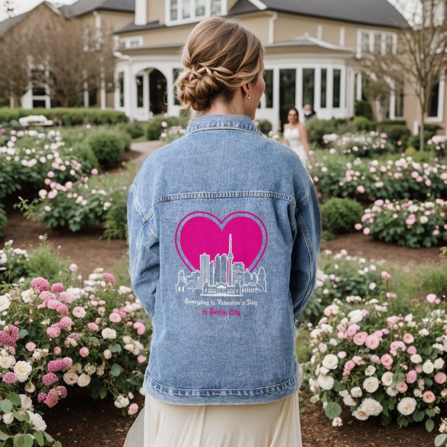 Valentine's Day in Berlin City Denim Jacket (Wedding Back)